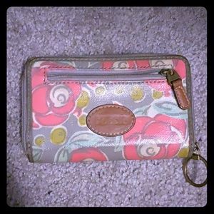 Fossil floral wallet